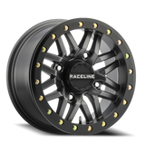 Aluminum Wheels 14x7 Ryno Beadlock UTV A91B Satin Black Machined Face Raceline Wheels