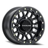 Aluminum Wheels 15x6 Podium Beadlock UTV A93B Satin Black Raceline Wheels