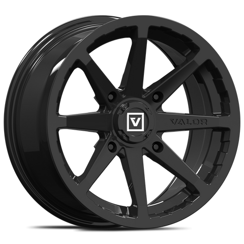 V01 14X7 +15MM 4X110 GLOSS BLACK