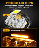 V-max Series 6Pcs Side Shooter Pod Lights with Power Harness