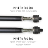 DRT Polaris RZR Turbo S/S4 HD Billet Aluminum Tie Rod Kit, (M16 Rack)