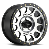 Aluminum Wheels 18x9 NV MR305 Black BM Machined Face-Black Street Loc Method