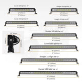 22 Inch-52 Inch 5D Series Straight/Curved Combo Beam Double Row LED Light Bar for 2015 Chevy Silverado 1500 2500 3500