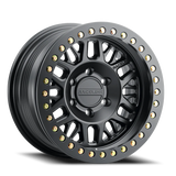 Aluminum Wheels 17x9 Ryno Cast Beadlock RT951B Satin Black Black Beadlock Ring Raceline Wheels