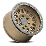 Aluminum Wheels 17x9 Ryno Cast Beadlock RT951BZ Textured Matte Bronze Black Beadlock Ring Raceline Wheels