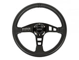 Flat Leather Steering Wheel 13 Inch Diameter PRP Seats