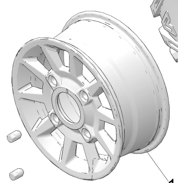 POLARIS OEM WHEEL RIM-FRT,14X6,CAST,53,FLASH BLK Item #: 1525224-655