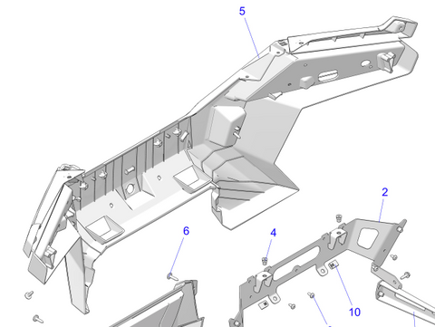 POLARIS OEM FASCIA,REAR,ROUTER,BLK Item #: 5459517-070