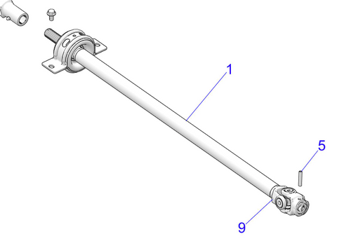 POLARIS OEM Propshaft Assembly, Front Prop Shaft Part 1334198 Replacement for #: 1334198