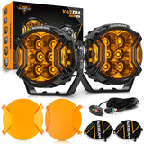 V-ULTRA Series | 3 Inch 108W LED Side Shooter Amber Pod Lights with Amber DRL