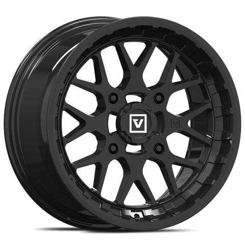 V03 15X7 +25MM 4X110 GLOSS BLACK