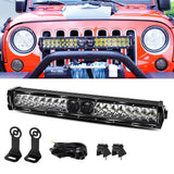 NEW 5D-PRO Series Spot Led Light Bars with DT Wiring Harness Kit For JEEP
