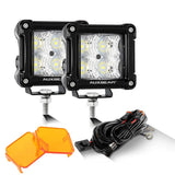 3 Inch 40W LED Pods Light Spot/Flood Multicolor frame with wiring harness for SUV ATV UTV Trucks Pickup Boat