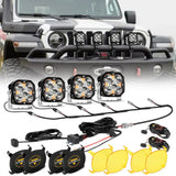 XP-ULTRA Series 4.5 Inch LED Pod Lights Off Road Lights with Amber DRL