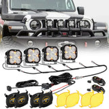 XP-ULTRA Series 4.5 Inch LED Pod Lights Off Road Lights with Amber DRL