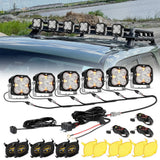 XP-ULTRA Series 4.5 Inch LED Pod Lights Off Road Lights with Amber DRL