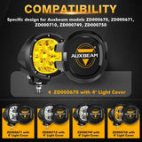 P4 Series 4 Inch Round LED Pod Lights Black Cover Light Shield Cover