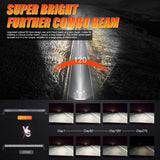 42 Inch 5D Series Straight LED Light Bar & Car Roof Windshield LED Light Bar Mounting Bracket For Ford Bronco 2/4 Door 2021 2022