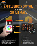 AR Series 6 Gang (AR-600) RGB Switch Panel with APP, Toggle/ Momentary/ Pulsed Mode Supported (One-Side Output))
