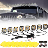 Color Play Series 3 Inch 100W LED Pod Lights Off Road Lights with White DRL & Amber Turn Signal Lights