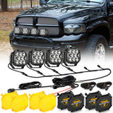 CUBE-Z Series 4 Inch Spot LED Pod Lights Off Road Lights with White DRL & Amber Turn Signal Lights