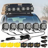 CUBE-Z Series 4 Inch LED Pod Lights Off Road Lights with White DRL & Amber Turn Signal Lights
