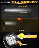 6/8Pcs 5 Inch 132W Amber DRL LED Pod Lights with Power Harness