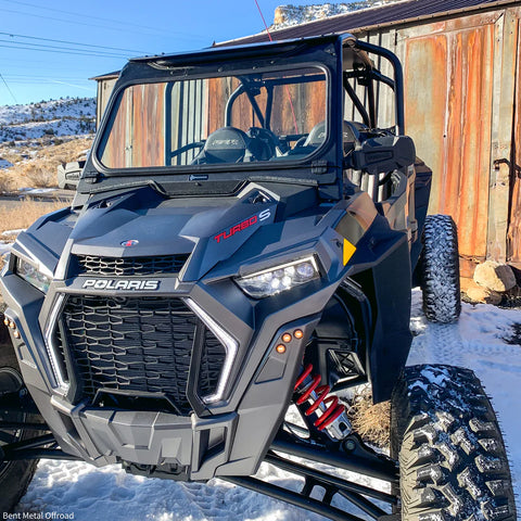 Bent Metal Polaris RZR Turbo S Vented Glass Windshield