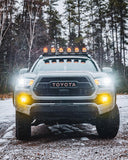 V-MAX Series | 5 Inch 168W 16440LM Spot Beam Side Shooter LED Square Pod Lights with Amber DRL
