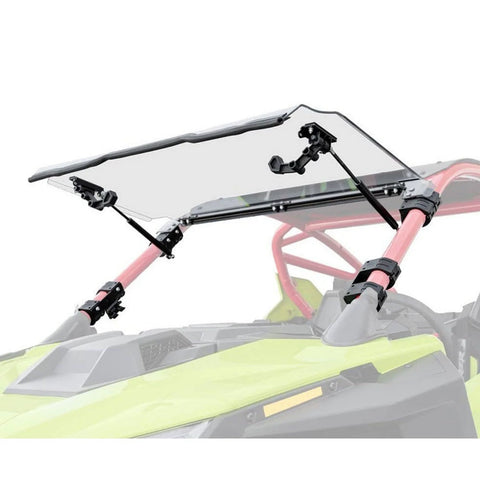 SuperATV POLARIS RZR TURBO R SCRATCH RESISTANT FLIP WINDSHIELD