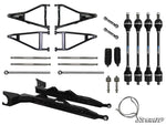 SUPER ATV POLARIS RZR XP TURBO 3" LONG TRAVEL KIT CHROMOLY TUBED