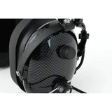 Rugged Radios H22 Over the Head (OTH) Headset for 2-Way Radios - Black Carbon Fiber