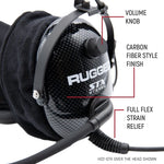 Rugged Radios ULTIMATE HEADSET for STEREO and OFFROAD Intercoms - Over The Head or Behind The Head