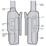 Rugged Radios 2 PACK - Rugged V3 - Business Band Two Way Handheld Radio - Analog Only