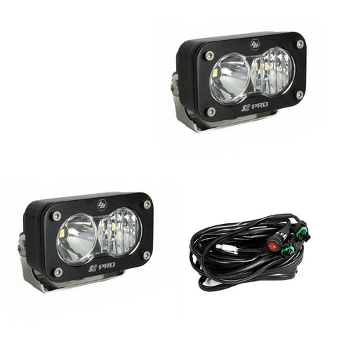 LED Light Pods Driving Combo Pattern Pair S2 Pro Series Baja Designs