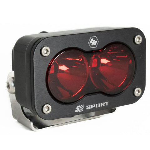 LED Work Light Red Lens Spot Pattern S2 Sport Baja Designs