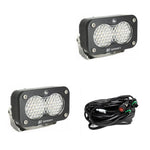 LED Work Light Clear Lens Work/Scene Pattern Pair S2 Sport Baja Designs